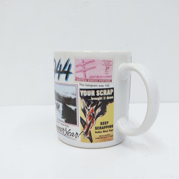 2/$20 Coffee Mug 1944 A Banner Year Allover History Graphics Peacock Papers 1994 - Picture 8 of 12